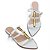 Chinelo Rasteira Bico Folha Macadâmia Off-White - Imagem 1