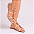 Sandália Rasteira Bico Folha Macadâmia Off-White - Imagem 1