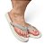 Chinelo Flat Pedraria Off White - Imagem 1