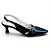 Scarpin Slingback Salto Taça Fivela Preto Verniz - Imagem 2