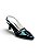 Scarpin Slingback Salto Taça Fivela Preto Verniz - Imagem 3