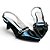 Scarpin Slingback Salto Taça Fivela Preto Verniz - Imagem 1