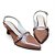 Scarpin Slingback Salto Taça Fivela Caramelo Verniz - Imagem 1