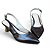 Scarpin Slingback Salto Taça Cromado Liso Café - Imagem 1