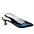 Scarpin Slingback Salto Taça Cromado Liso Preto - Imagem 2