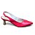 Scarpin Slingback Salto Taça Cromado Liso Vermelho - Imagem 2