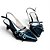Scarpin Slingback Salto Taça Fivela Tripla Tricê Preto - Imagem 2