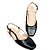 Sapatilha Slingback Bico Quadrado Preta - Imagem 1