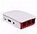 Case Oficial Raspberry Pi3 Branco E Vermelho Pronta Entrega - Imagem 1