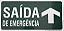 Placa Saída S14A com Seta para cima 30cm x 15cm - Imagem 1