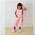 Macacão Infantil Feminino Rosa com Estampa de Corações – Moda Confortável e Estilosa para Meninas - Imagem 1