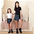 Short Saia Infantil Faminino em Courino Preto - Imagem 3