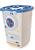 CESTO PLASUTIL CARRINHOS BRANCO/AZUL 38 LITROS - Imagem 1