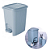 LIXEIRA PLASUTIL TRAMA C/ PEDAL AZUL 7 LITROS - Imagem 4
