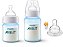 KIT MAMADEIRAS ANTI-CÓLICA AVENT AZUL 125ML 260ML - Imagem 1