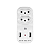 Adaptador Tomada 2 Saídas 2P+T e 2 Portas USB 2.1A WI331-  Multilaser - Imagem 1