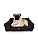 Cama Pet Cachorro & Gato - Impermeável- Nylon- G- Preto - Imagem 1