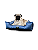 Cama Pet Cachorro & Gato- Suede- Veludo- G- Azul Marinho - Imagem 1