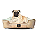 Cama Pet Cachorro & Gato- Suede- Veludo- G- Bege - Imagem 1