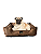 Cama Pet Cachorro & Gato- Suede- Veludo- G- Marrom - Imagem 1