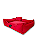 Cama Pet Cachorro & Gato- Suede- Veludo- GG- Vermelho - Imagem 3