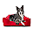 Cama Pet Cachorro & Gato- Suede- Veludo- GG- Vermelho - Imagem 1