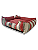 Caminha de Cachorro- Impermeável- Acquablock- G- Vermelho Listrado - Imagem 2