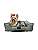 Caminha Pet Cachorro & Gato- Impermeável- Acquablock- M - Verde Chevron - Imagem 1
