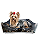 Caminha Pet Cachorro & Gato- Impermeável- Acquablock- M - Chumbo Floral - Imagem 1