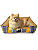 Caminha Pet Cachorro & Gato- Impermeável- Acquablock- M - Amarelo Listrado - Imagem 1
