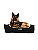 Cama Pet Cachorro & Gato- 100% Algodão- Brim- XG- Preto - Imagem 1