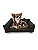 Cama Pet Cachorro & Gato- 100% Algodão- Brim- P- Chumbo - Imagem 2