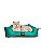Cama de Pet- 100% Algodão- Brim- P- Verde - Imagem 1