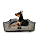 Cama Pet- P- Impermeável- Nylon- Cinza- Tradicional - Imagem 1