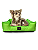 Cama Pet- P- Impermeável- Nylon- Verde Limão- Tradicional - Imagem 1