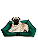 Cama Pet Cachorro & Gato- Impermeável- Nylon- G- Verde-bandeira - Imagem 1