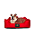 Cama Pet- GG- Impermeável- Nylon- Vermelho- Tradicional - Imagem 1