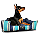 Caminha Pet Cachorro & Gato- Impermeável- Acquablock- P- Azul Listrado - Imagem 1