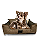 Caminha Pet Cachorro & Gato- Impermeável- Acquablock- P- Marrom Listrado 03 - Imagem 2