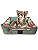 Caminha Pet Cachorro & Gato- Impermeável- Acquablock- P- Verde Floral 02 - Imagem 2
