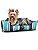 Caminha Pet Cachorro & Gato- Impermeável- Acquablock- M - Azul Listrado - Imagem 2