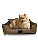 Caminha Pet Cachorro & Gato- Impermeável- Acquablock- M - Marrom Listrado 03 - Imagem 1