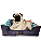 Caminha de Cachorro- Impermeável- Acquablock- G- Azul Floral 02 - Imagem 1
