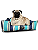 Caminha de Cachorro- Impermeável- Acquablock- G- Azul Listrado - Imagem 1