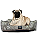 Caminha Pet Cachorro & Gato- Impermeável- Acquablock- G - Bege Floral - Imagem 1