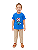 CAMISETA T-SHIRT INFÂNTIL ASTRONAUTA LUNA- TAMANHO 06- 100% ALGODÃO 30.1- AZUL - Imagem 1
