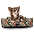 Cama Pet- P- Impermeável- Malaga- Mosaico Verde - Imagem 1