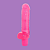PÊNIS DILDO JELLY ROSA COM VIBRO - Imagem 1