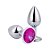 PLUG ANAL EM AÇO INOX COM PEDRA P - Imagem 1