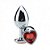 PLUG ANAL EM AÇO INOX CORAÇÃO M - Imagem 1